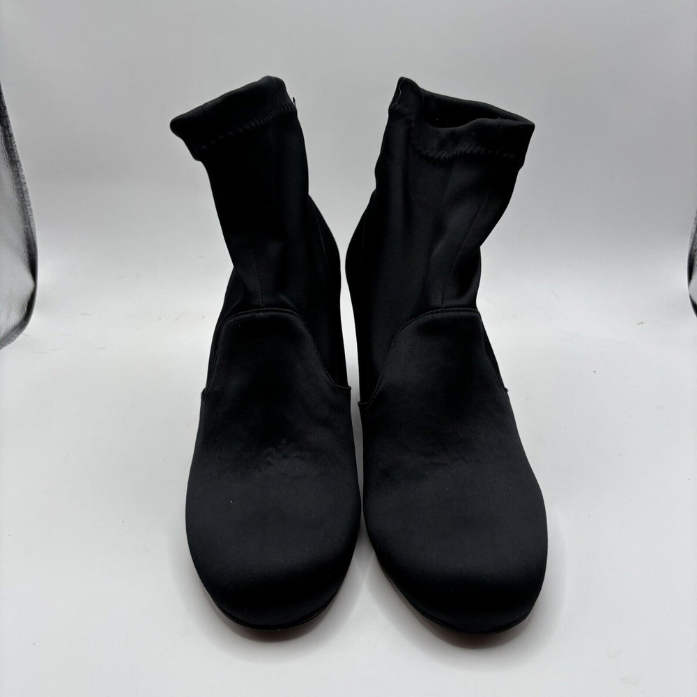 Robert Clergerie Koss Satin Stretch Boots Black Sz EU 36 US 5.5 New - Picture 2 of 9